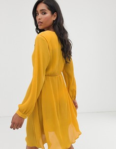 Плиссированное платье с аппликацией Unique21-Желтый
