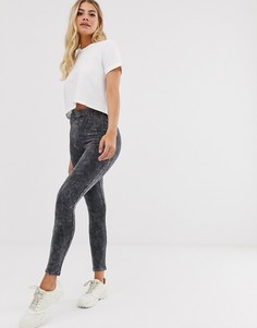 Леггинсы с эффектом кислотной стирки ASOS DESIGN-Черный