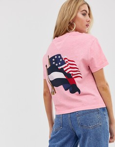 Футболка с логотипом-флагом Tommy Jeans summer heritage-Розовый