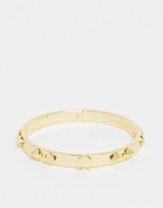 Золотистый браслет с логотипом Kate Spade-Золотой