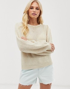 Джемпер с пышными рукавами Vero Moda Aware-Бежевый