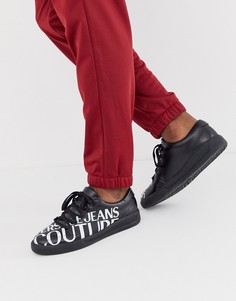 Кроссовки с большим логотипом Versace Jeans - Couture-Черный