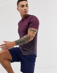 Футболка для бега с эффектом деграде ASOS 4505-Красный