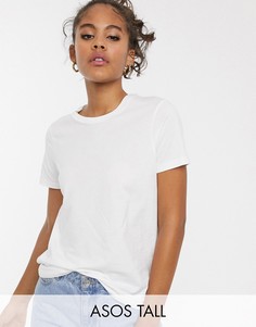 Белая футболка из органического хлопка с круглым вырезом ASOS DESIGN Tall ultimate-Белый