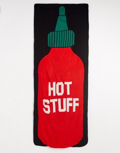 Покрывало с надписью \hot stuff\" ASOS DESIGN-Красный