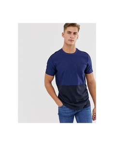 Темно-синяя футболка колор блок с карманом Jack & Jones Premium-Темно-синий