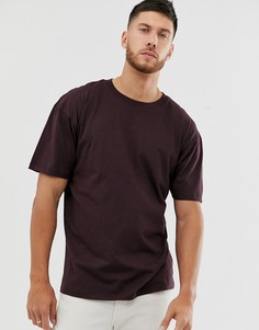Свободная бордовая футболка River Island-Красный