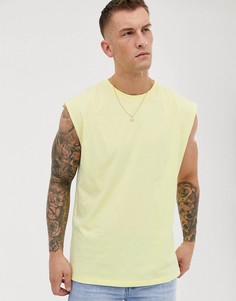 Желтая удлиненная oversize-майка ASOS DESIGN-Желтый