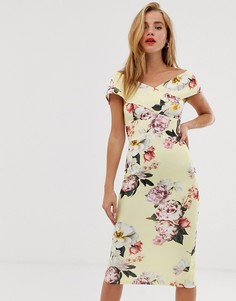 Облегающее платье с перекрестной отделкой True Violet-Мульти