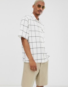 Oversize-рубашка в крупную клетку ASOS DESIGN-Белый