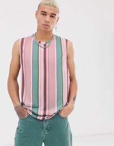 Майка в полоску Urban Threads-Розовый