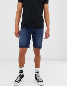 Темные суженные джинсовые шорты с классической талией Levis 502-Синий Levis®