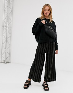 Брюки в полоску Monki-Черный