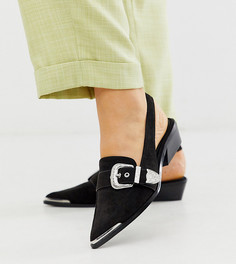 Ботинки для широкой стопы в стиле вестерн ASOS DESIGN Vanilla-Черный
