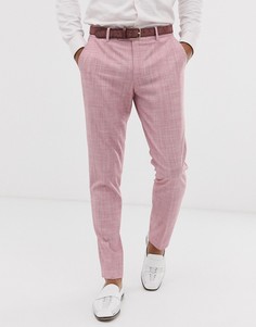 Розовые зауженные брюки ASOS DESIGN wedding-Розовый