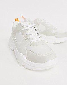 Белые кроссовки на массивной подошве Creative Recreation-Белый