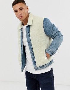 Светлая джинсовая куртка с искусственным мехом Levis-Синий Levis®
