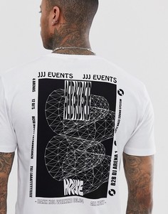 Свободная футболка с принтом на спине ASOS DESIGN house music-Белый