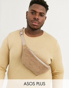 Коричневая вельветовая сумка-кошелек через плечо ASOS DESIGN Plus-Коричневый