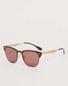 Солнцезащитные очки клабмастер Ray-Ban 0RB3576N-Розовый