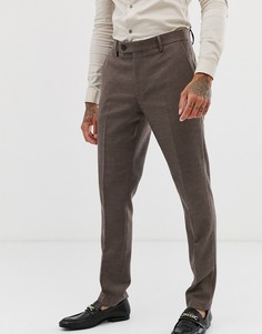 Коричневые брюки зауженного кроя ASOS DESIGN - wedding-Коричневый