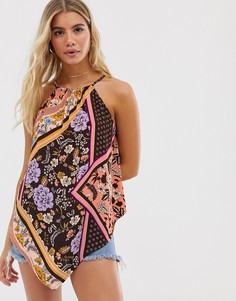 Топ с платочным принтом Miss Selfridge-Розовый
