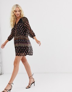 Свободное платье мини с принтом пейсли Vero Moda-Черный