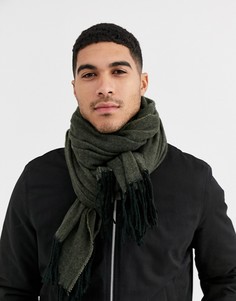 Фактурный шарф цвета хаки ASOS DESIGN-Зеленый
