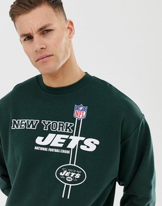 Oversize-свитшот с принтом \NFL New York Jets\" ASOS DESIGN-Зеленый