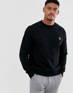 Черный свитшот с круглым вырезом и логотипом PS Paul Smith