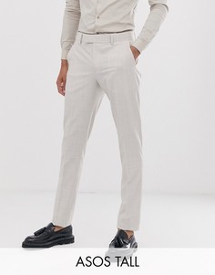 Брюки скинни ASOS DESIGN Tall wedding-Бежевый