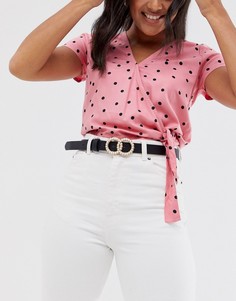 Ремень с двойной пряжкой Pieces-Золотой