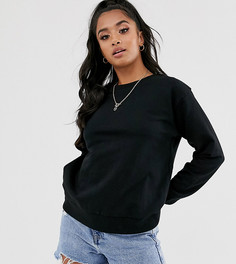 Черный свитшот из органического хлопка ASOS DESIGN Petite