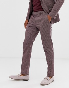 Коричневые брюки с геометрическим принтом River Island-Коричневый