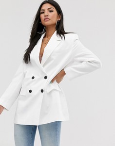 Белый блейзер в винтажном стиле ASOS DESIGN