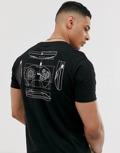 Футболка с контурным принтом \Sega\" ASOS DESIGN-Черный