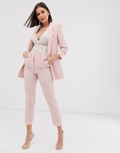 Комбинируемые строгие брюки-сигареты ASOS DESIGN-Розовый