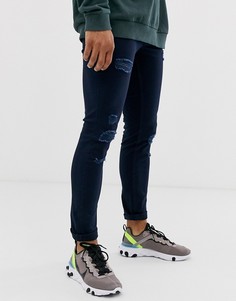 Темно-синие джинсы скинни Jack & Jones Intelligence-Темно-синий