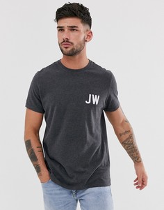 Темно-серая меланжевая футболка с логотипом Jack Wills Bedwyn-Серый