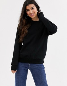 Черный свитшот из органического хлопка ASOS DESIGN