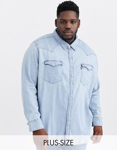 Красная выбеленная джинсовая рубашка в ковбойском стиле Levis Big & Tall-Синий Levis®
