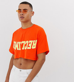 Укороченная университетская футболка Reclaimed Vintage-Оранжевый