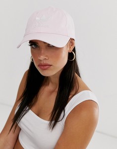Розовая кепка с трилистником adidas Originals-Розовый