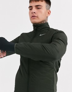 Куртка цвета хаки Nike Running Aerolayer-Зеленый