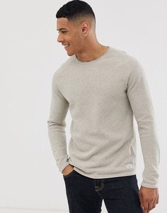 Джемпер с круглым вырезом и рукавами реглан Jack & Jones Essentials-Бежевый