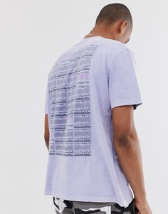 Свободная футболка с крупным принтом на спине ASOS DESIGN-Розовый