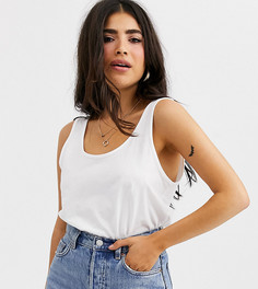 Белая майка из органического хлопка ASOS DESIGN Petite ultimate-Белый