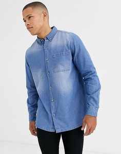Джинсовая рубашка Burton Menswear-Синий