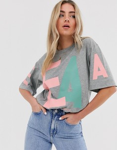 Футболка с логотипом Emporio Armani-Серый