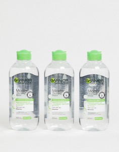 Очищающая мицеллярная вода для комбинированной кожи (3 шт.) Garnier - 400 мл-Бесцветный